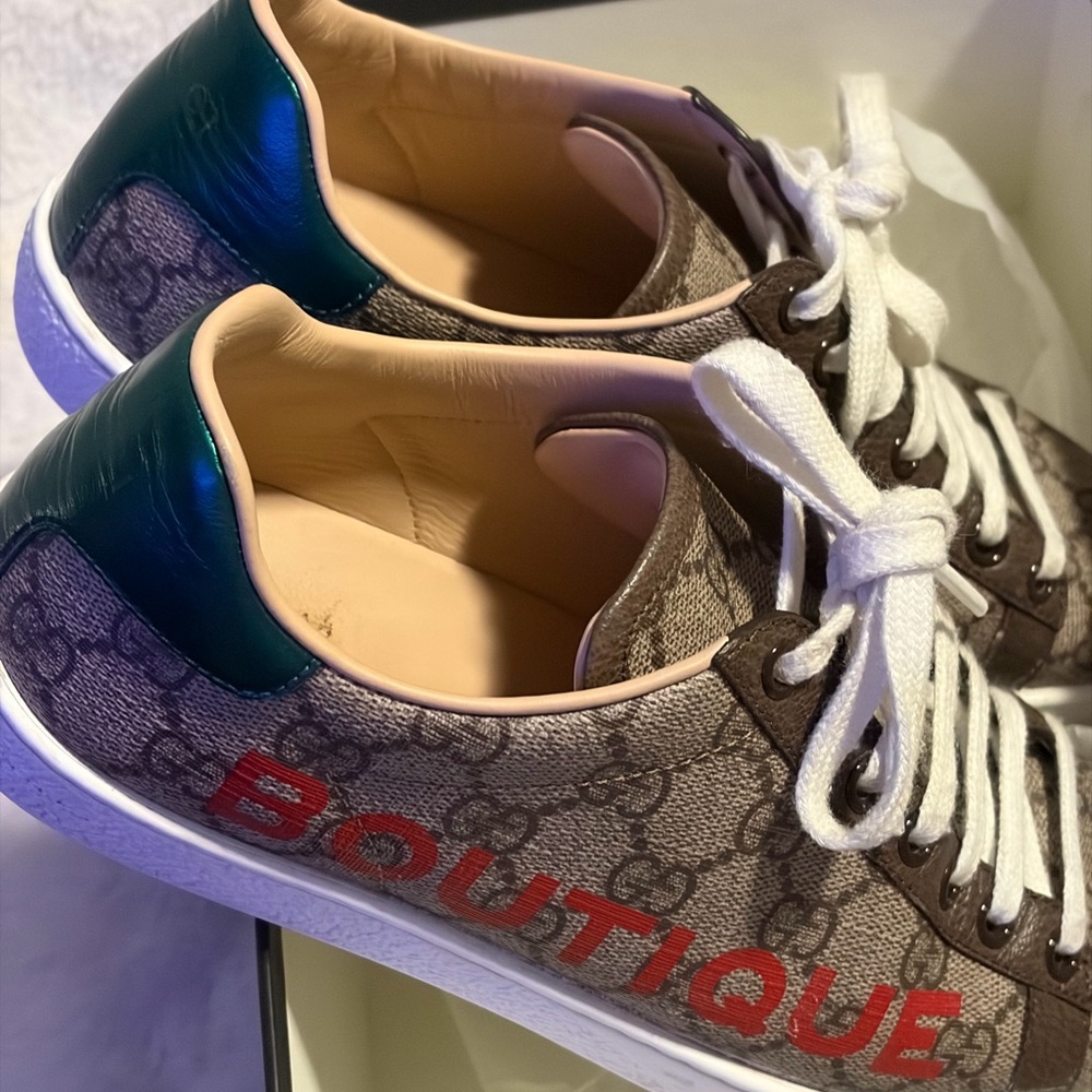 Gucci Brown and Green Sneakers